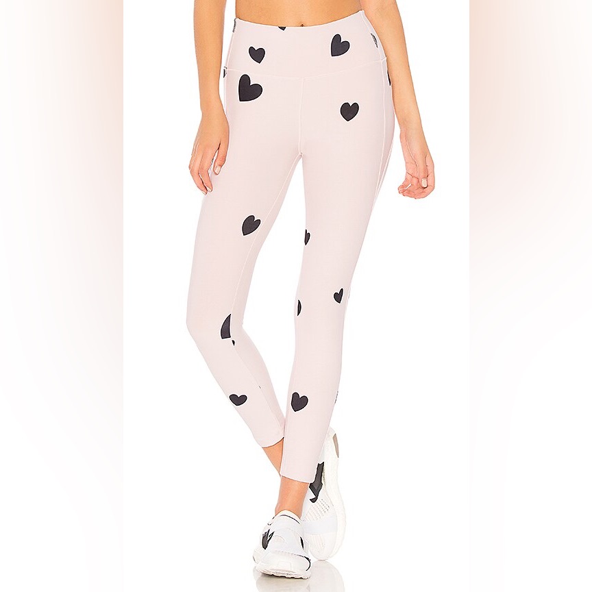 Monroe Scattered Hearts Legging In Dusty Rose